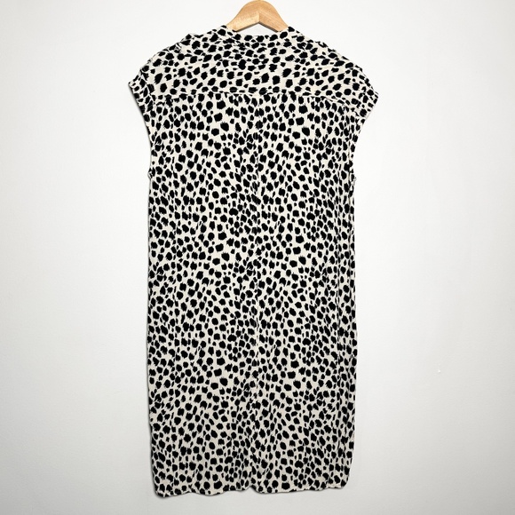 Madewell Leopard Print Shift Viscose Cap Sleeve Dress Sz Small - Picture 7 of 8